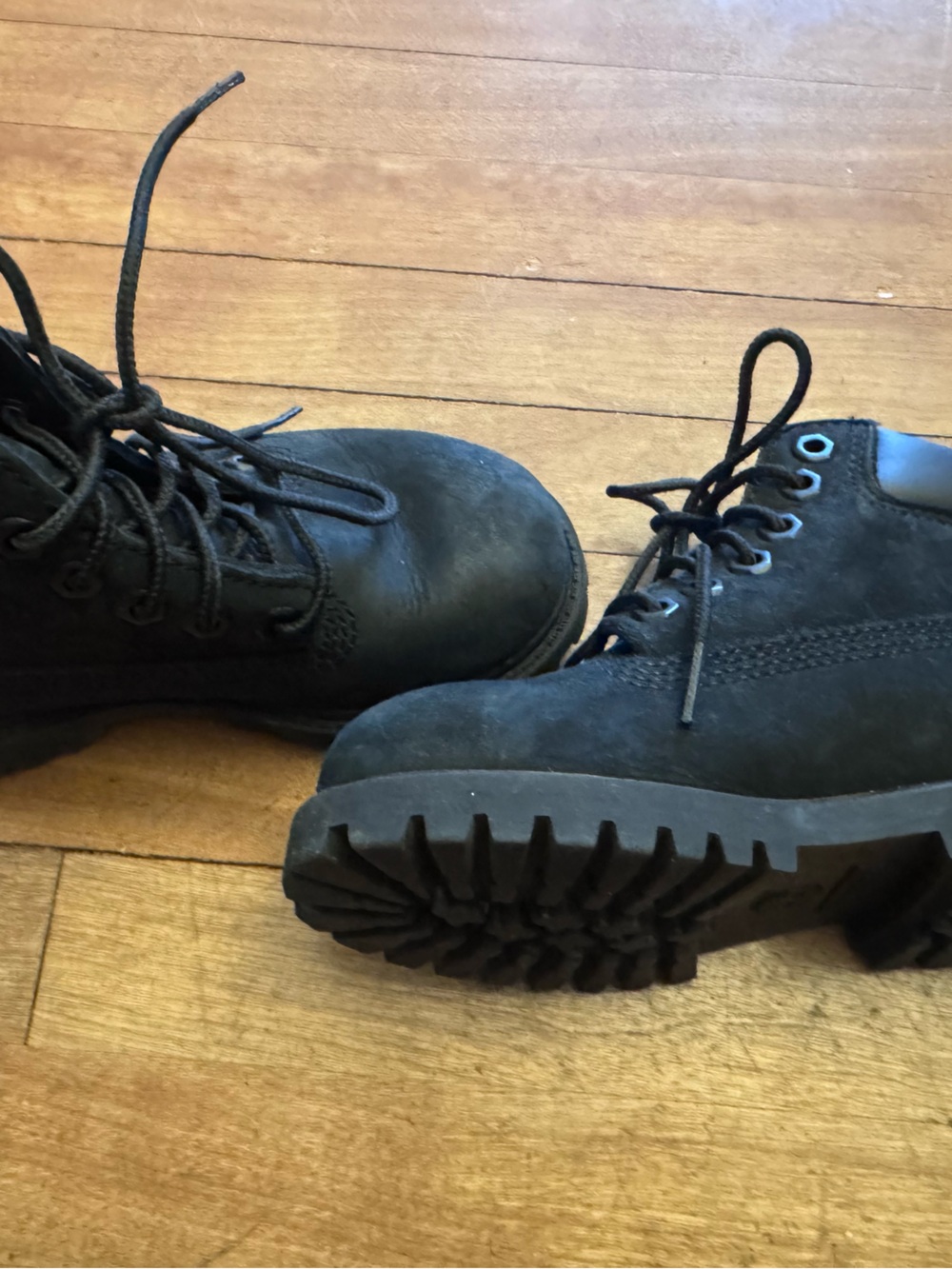 Timberland Kids Black Lace-Up Waterproof Boots
